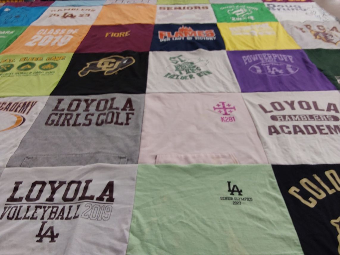 T-shirt quilt from loyola academy by alicia from IL