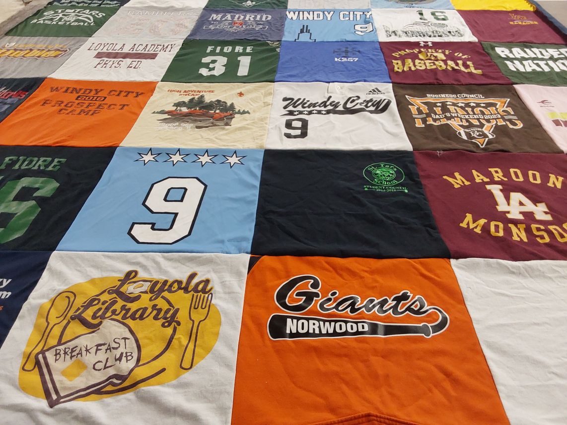 T-shirt quilt featuring giants, fiore by alicia from IL