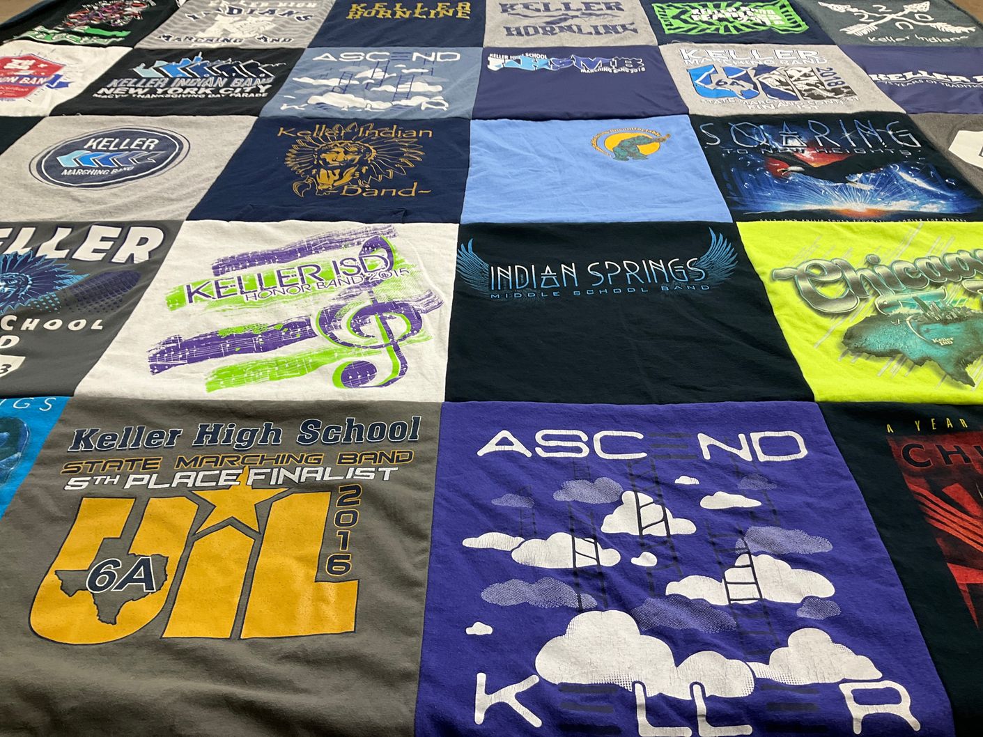 T-shirt quilt from keller high school by Felicia from TX