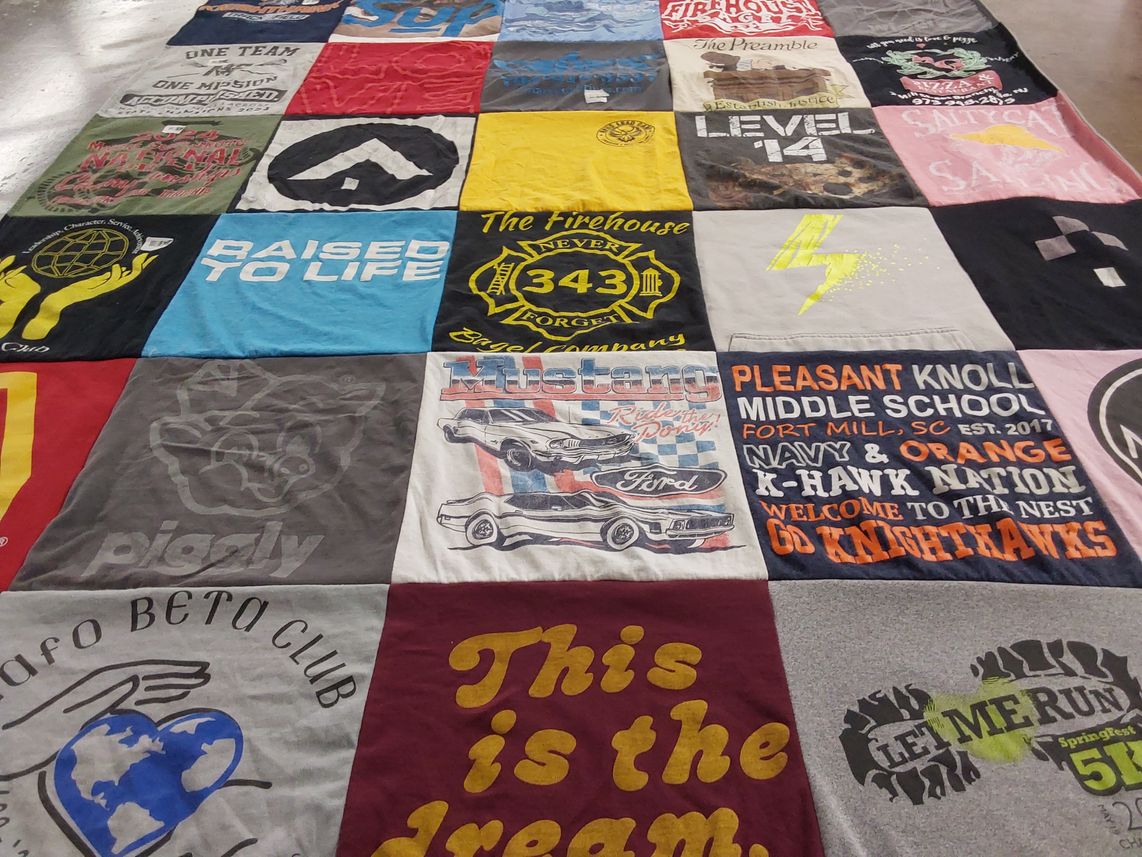 T-shirt quilt featuring k hawk nation by Carrie from SC
