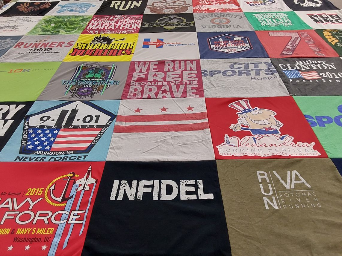 T-shirt quilt from university of virginia by Franklin from VA