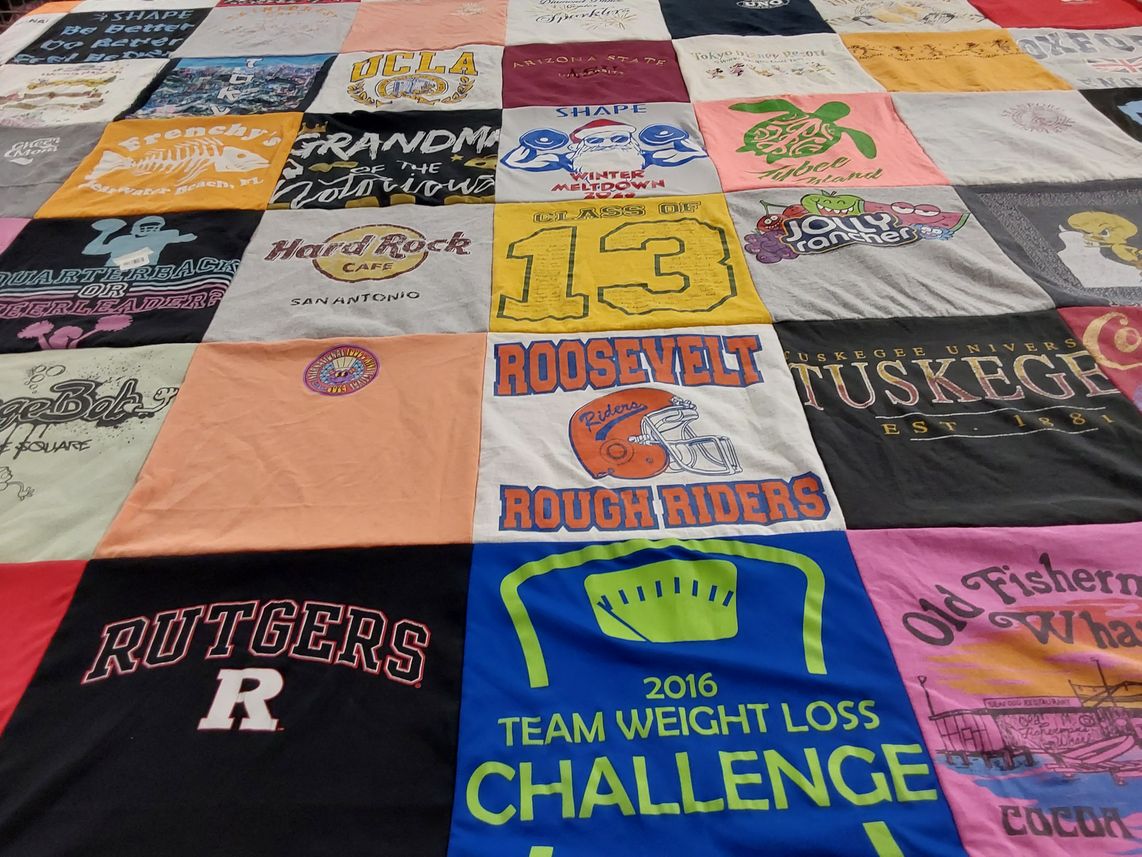 T-shirt quilt featuring roosevelt rough riders by Alexis from MD