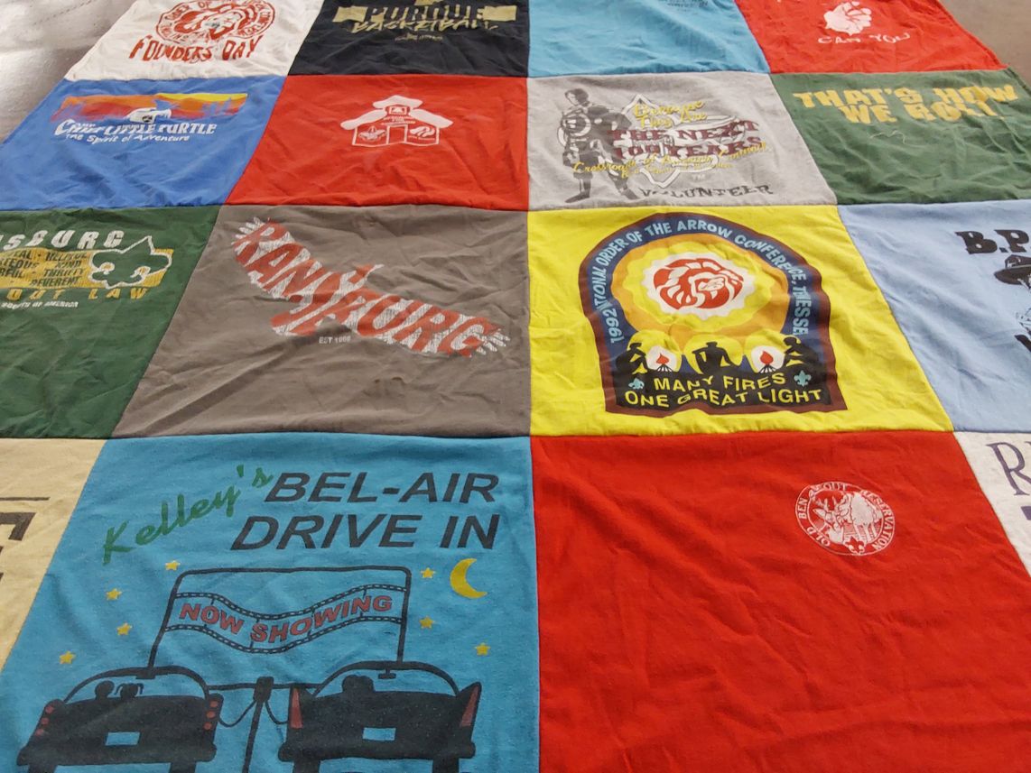 T-shirt quilt from purdue university by Allan from IN