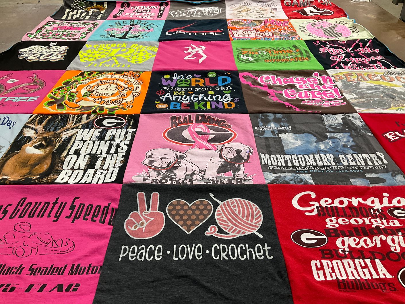 T-shirt quilt from georgia bulldogs by Pam from GA