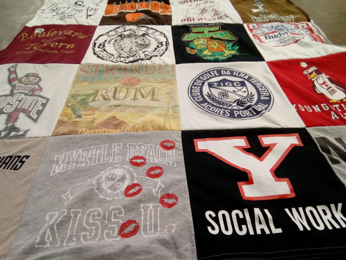 T-shirt quilt from youngstown state university by Kelli from FL