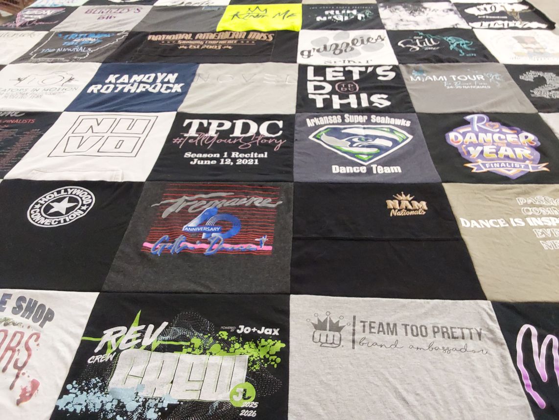T-shirt quilt featuring arkansas super seahawks dance team by Lacie from AR