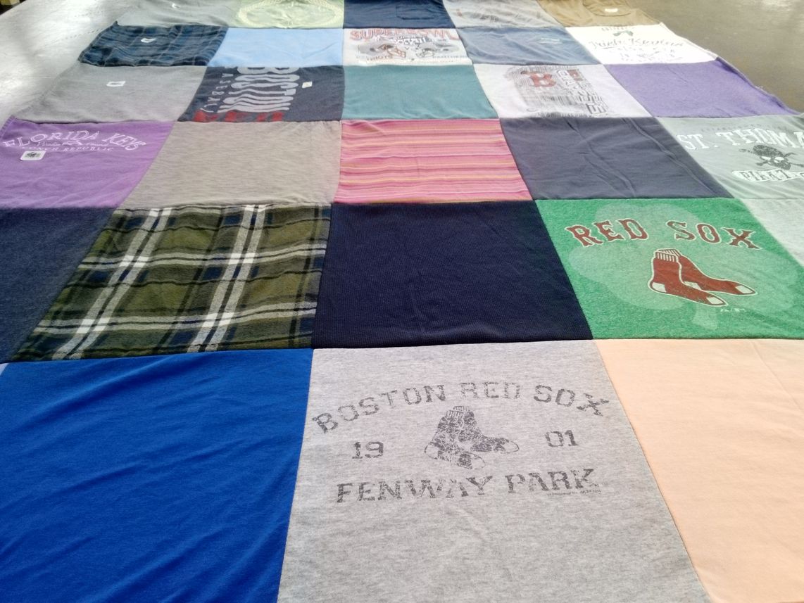 T-shirt quilt featuring boston red sox by Lori from MA