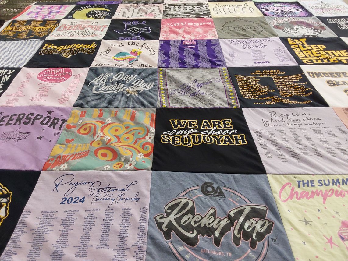 T-shirt quilt featuring junior chiefs by Ashlyn from GA