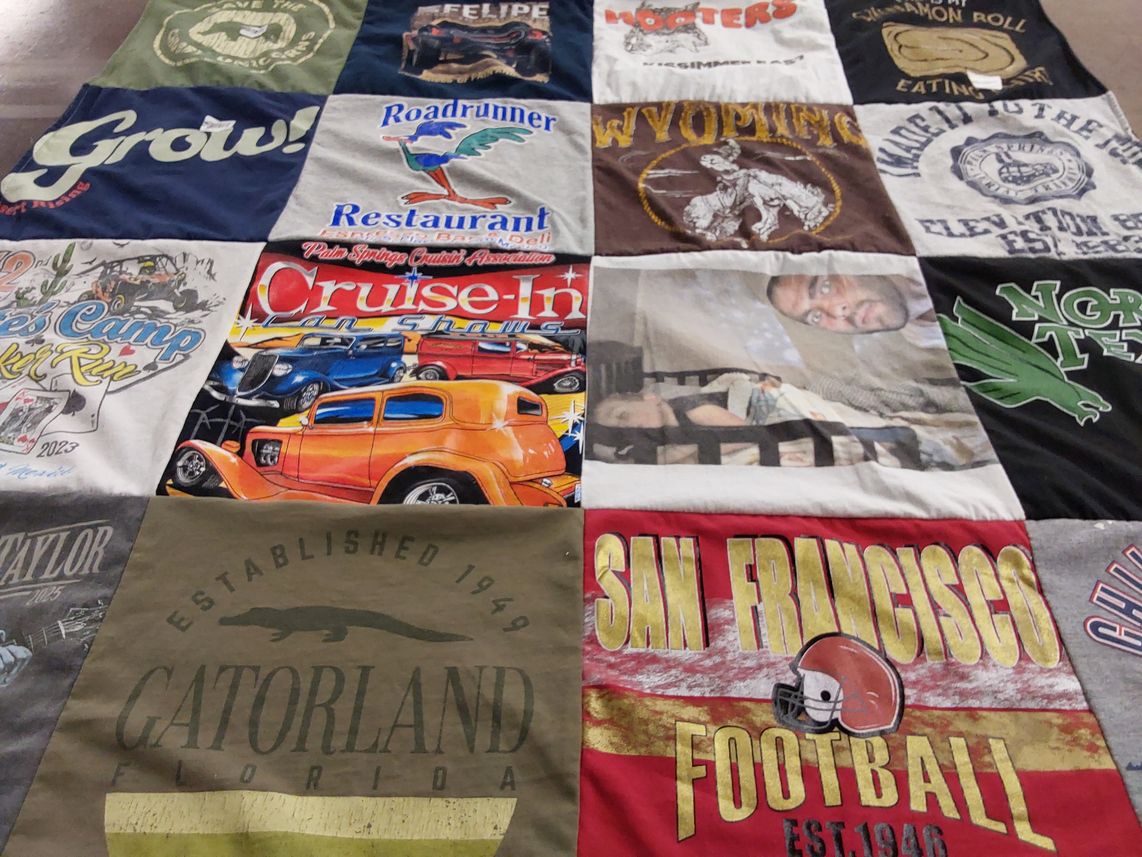 T-shirt quilt featuring san francisco 49ers football by Becky from CA