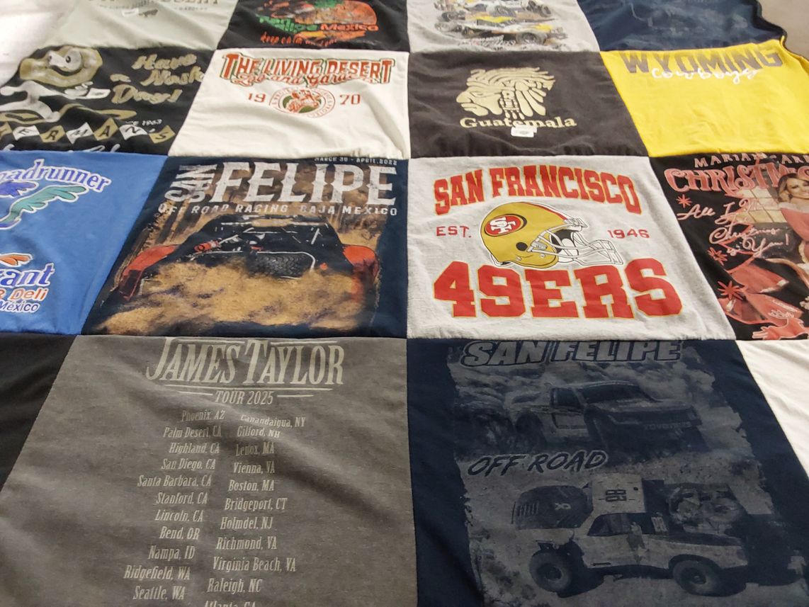 T-shirt quilt featuring san francisco 49ers by Becky from CA