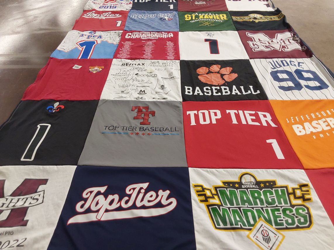 T-shirt quilt from jefferson college by Rachel from KY