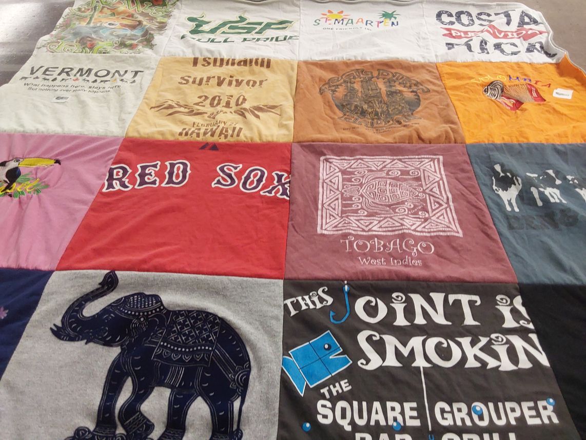 T-shirt quilt featuring boston red sox by Jennifer from VT