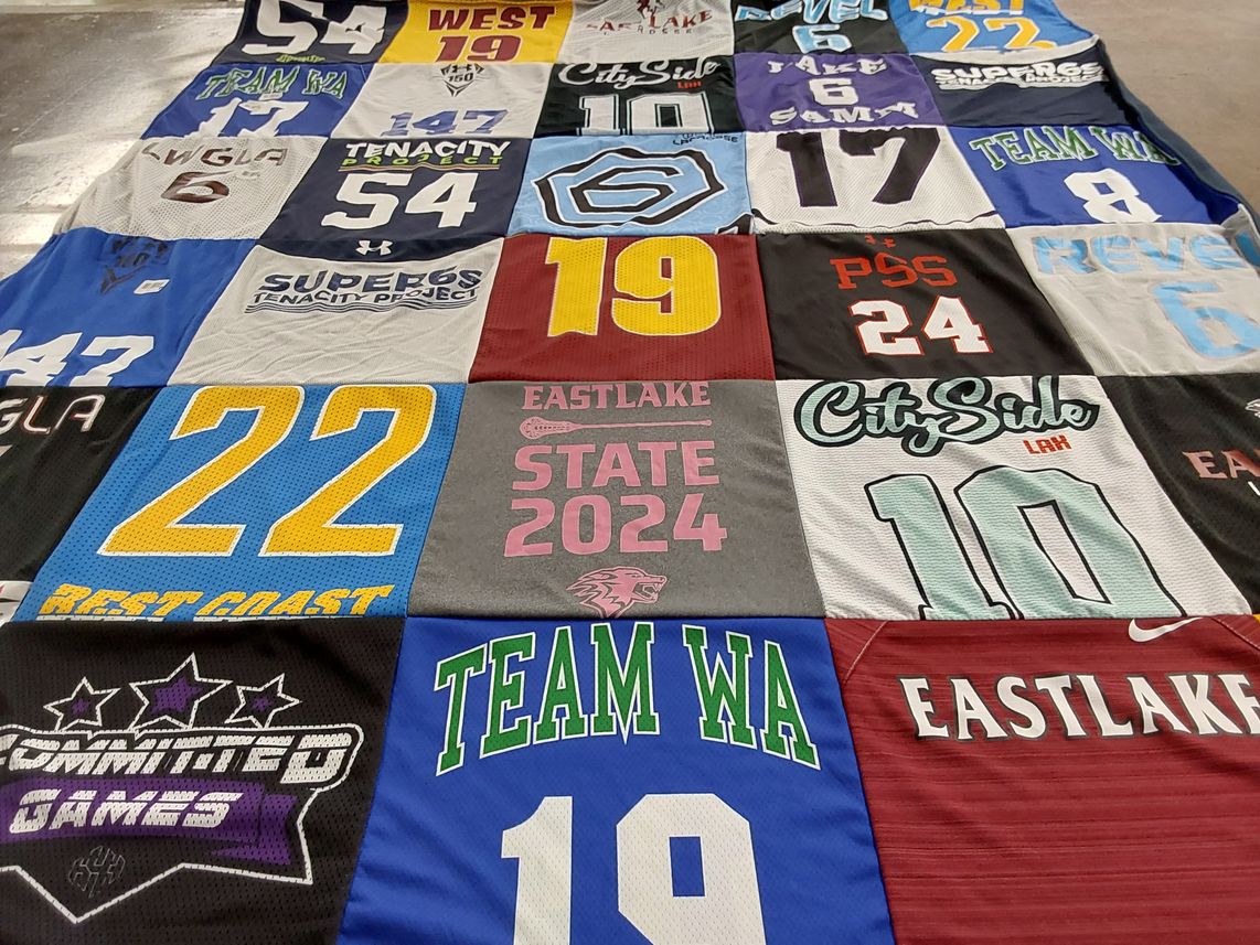 T-shirt quilt featuring team wa, eastlake high school by Robert from WA