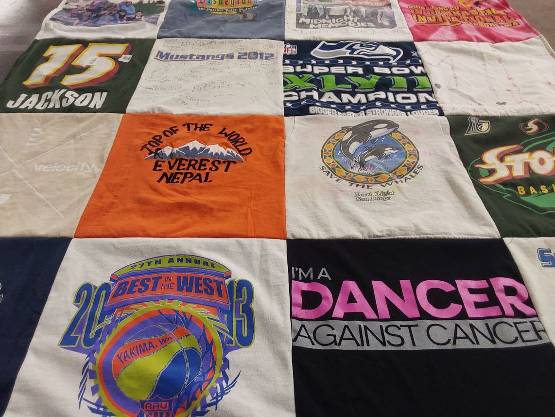 T-shirt quilt featuring seattle seahawks, seattle storm by Rema from IL