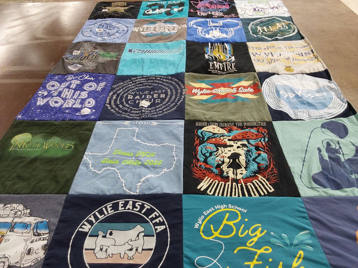 T-shirt quilt from wylie east high school by Sarah from TX