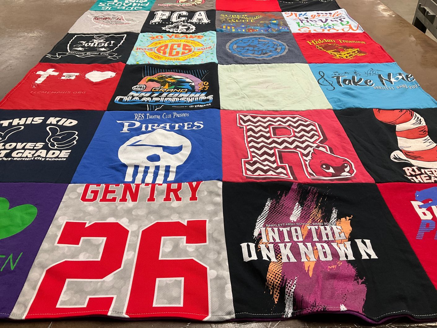 T-shirt quilt featuring pirates by Amanda from TN