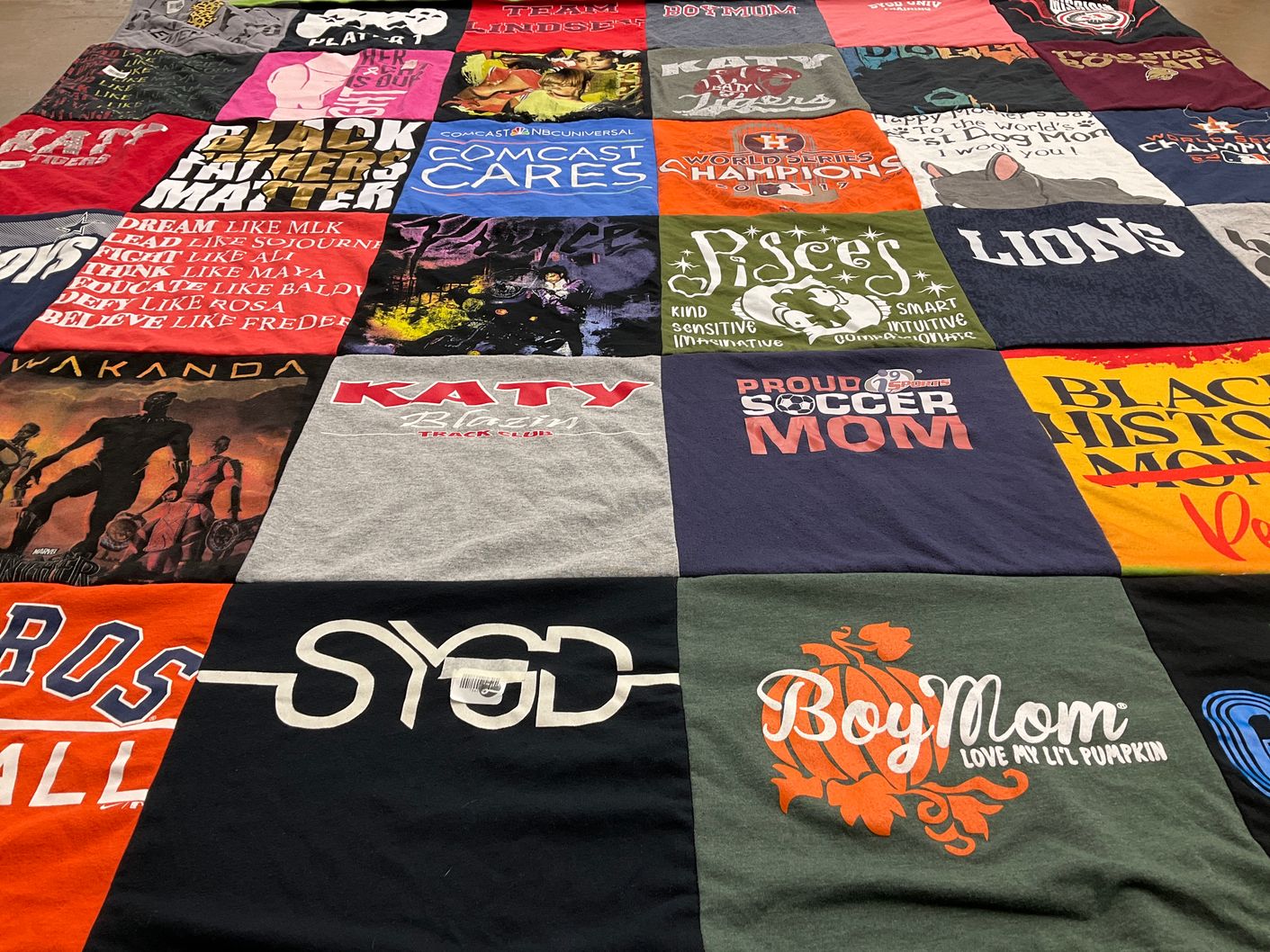 T-shirt quilt featuring katy high school by Kent from TX