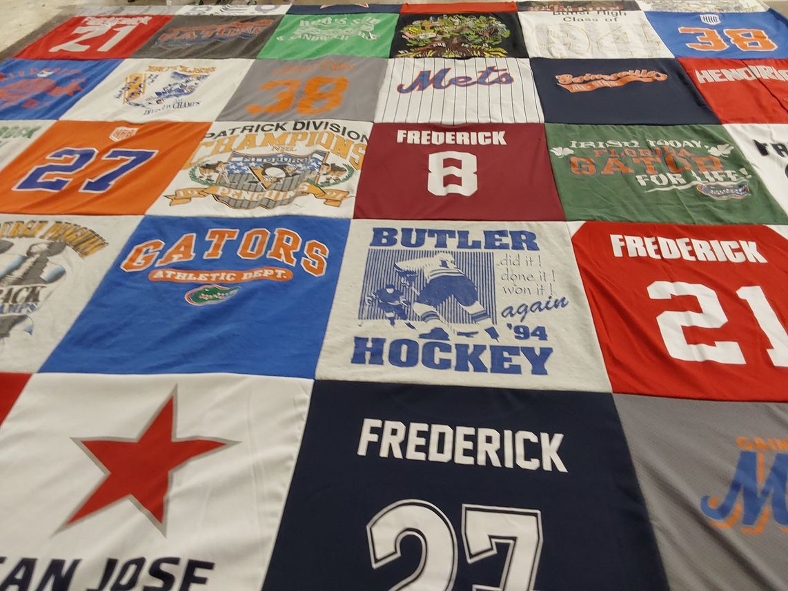T-shirt quilt from butler university by Deborah from PA