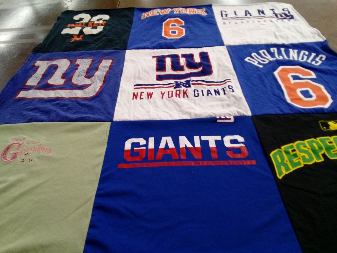 T-shirt quilt featuring new york giants by Melissa from NY