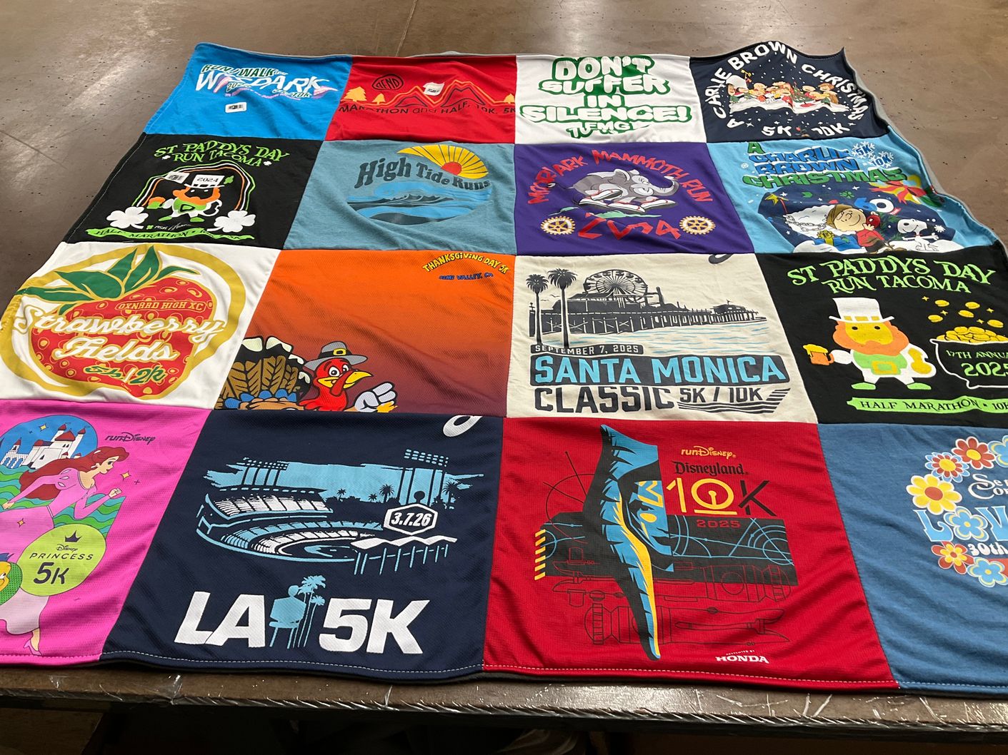 T-shirt quilt from oxnard high school by Elizabeth from CA