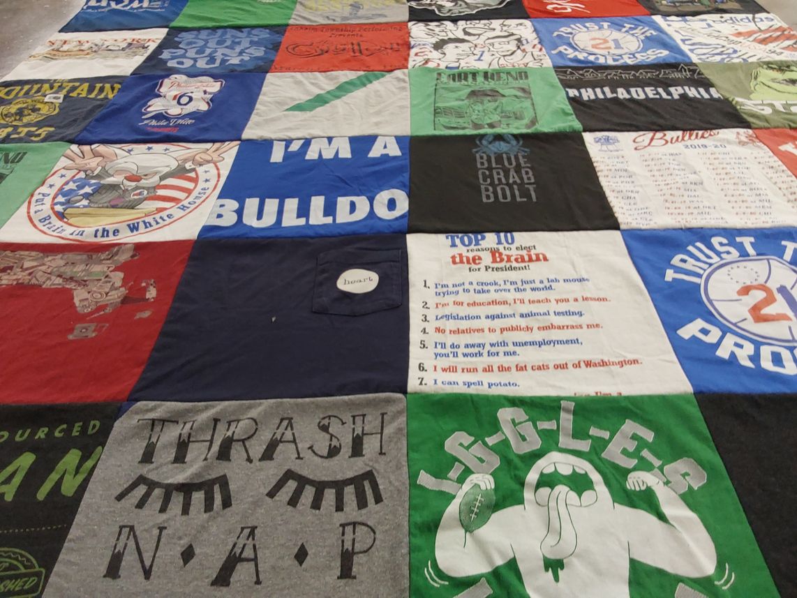 T-shirt quilt featuring eagles by Rachel from MD