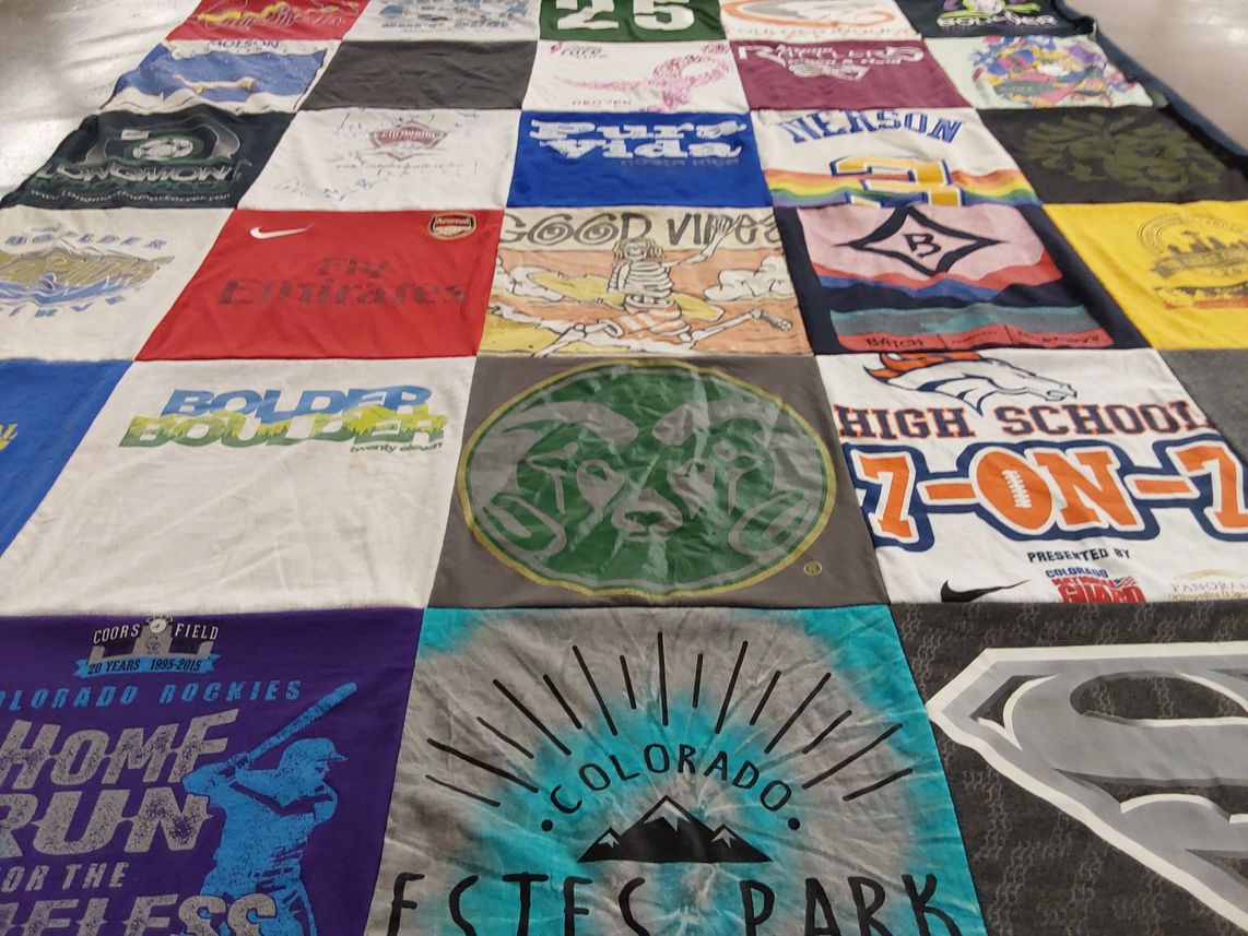 T-shirt quilt featuring colorado state university ram by Tonya from CO