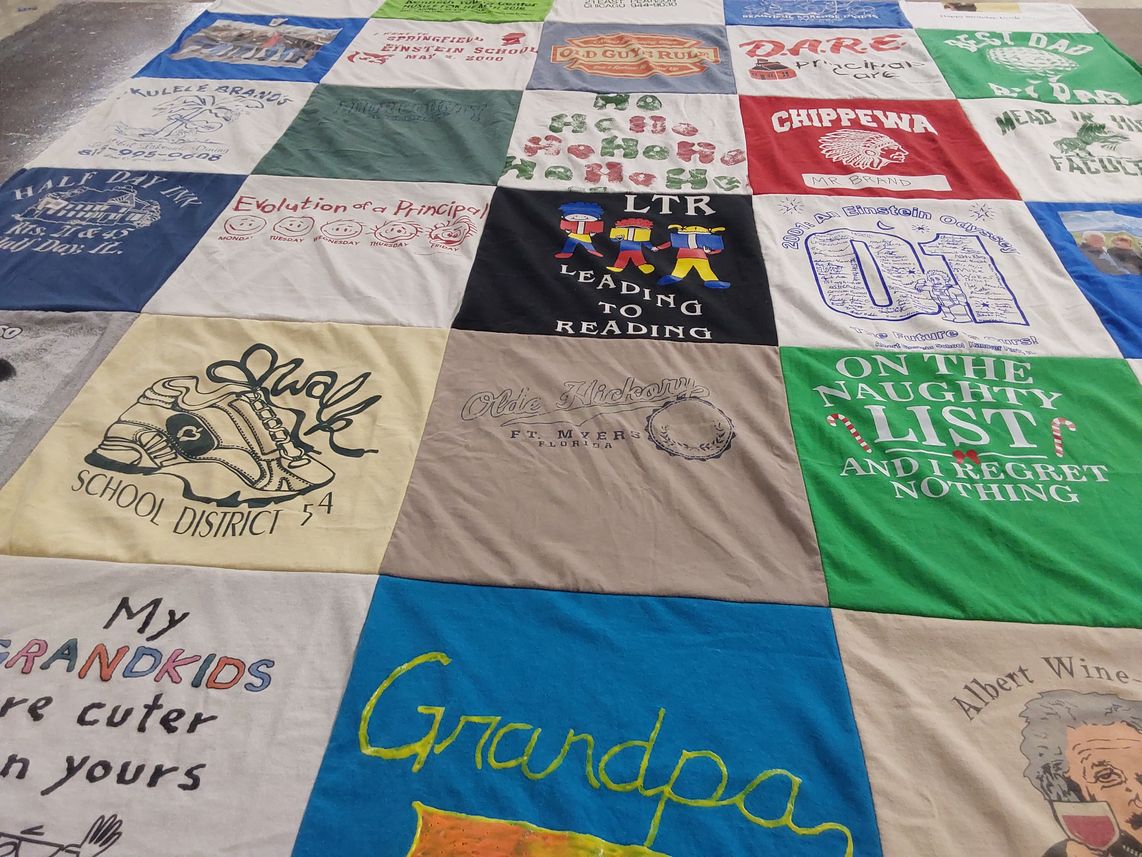 T-shirt quilt from half school district 54 by Stephanie from IL