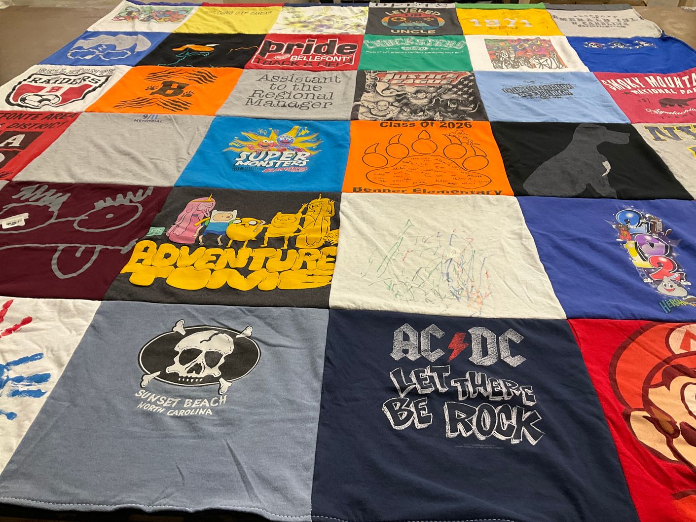 T-shirt quilt from bonnie elementary school by Michelle from PA