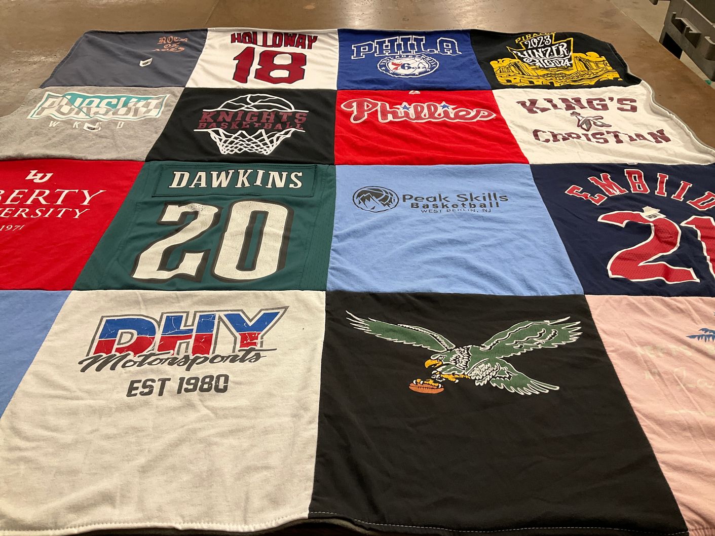 T-shirt quilt from liberty university by Cristin from NJ