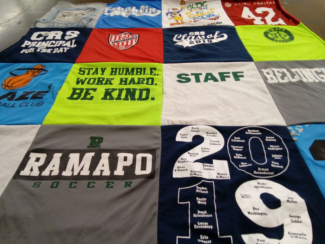 T-shirt quilt from ramapo college by Susan from NJ