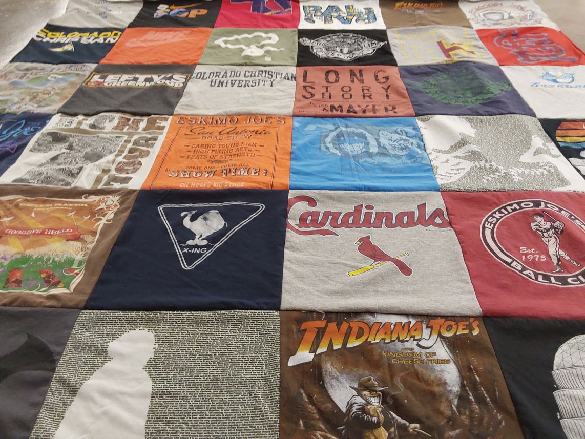 T-shirt quilt from colorado christian university by Carol from KY