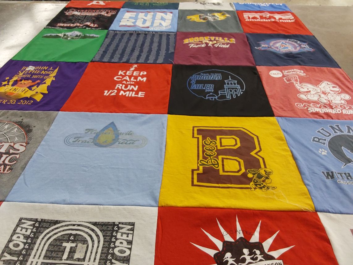 T-shirt quilt featuring brookville high school track and field by Shannon from VA