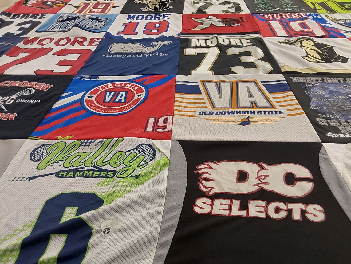 T-shirt quilt featuring valley hammers, dc selects by Bree from VA