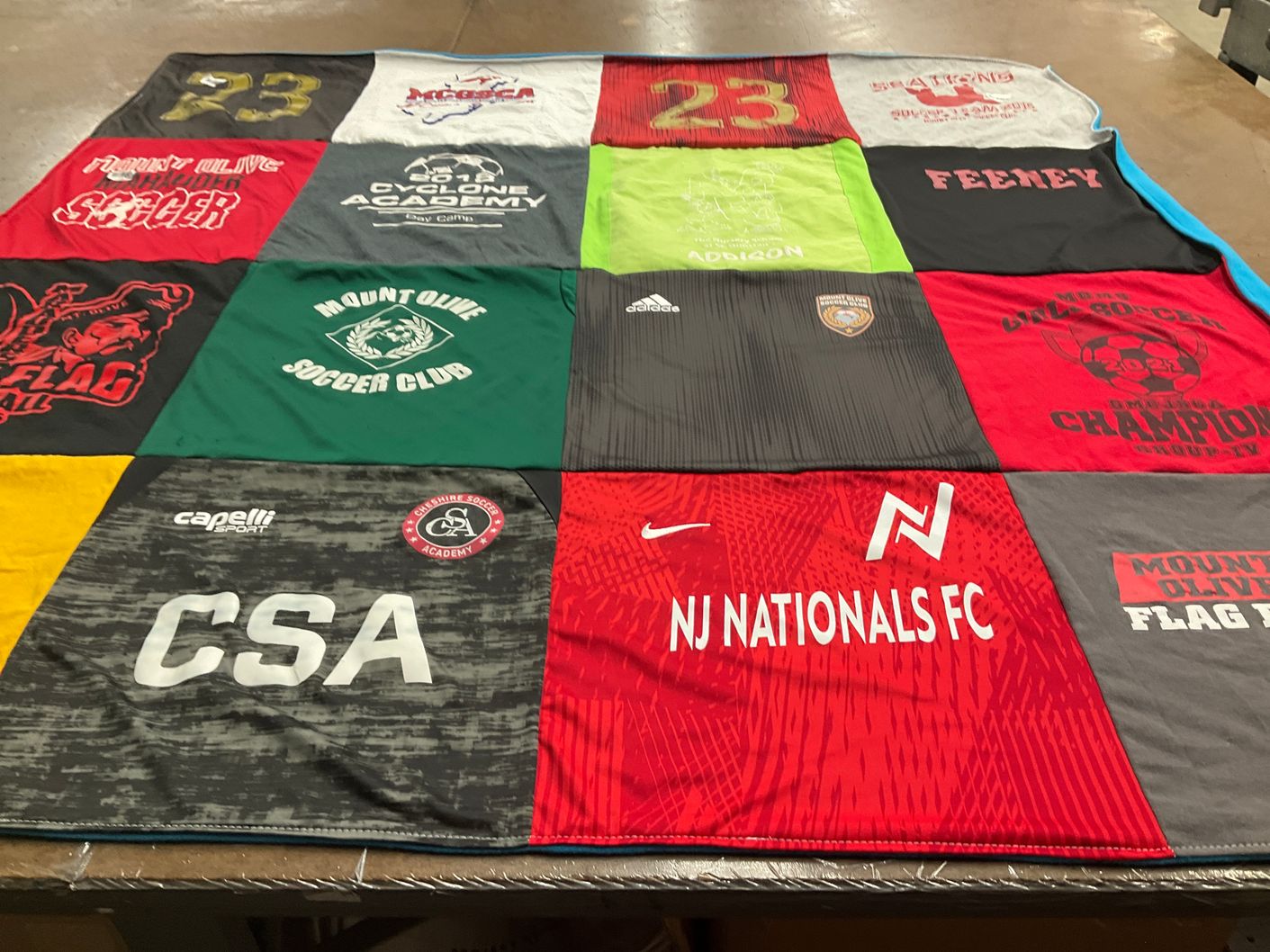 T-shirt quilt featuring nj nationals fc by Melissa from NJ