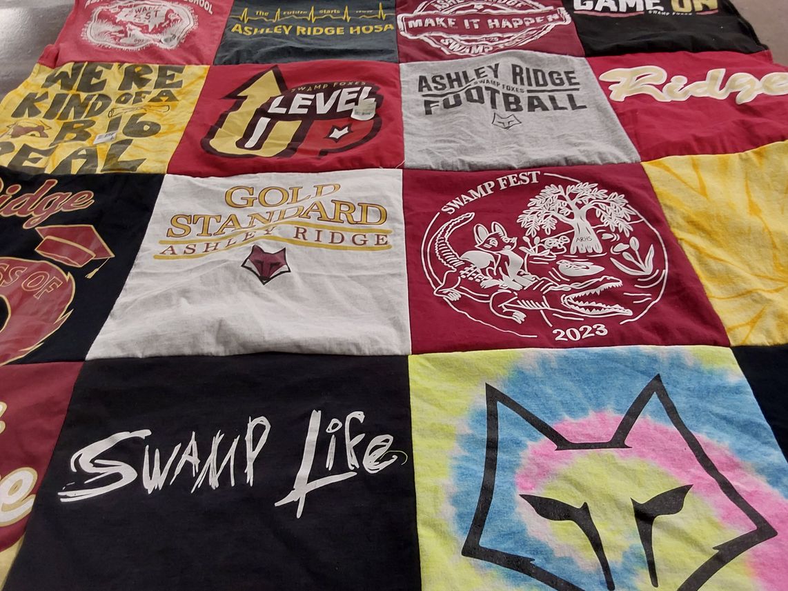 T-shirt quilt featuring ashley ridge high school football by Stephanie from SC