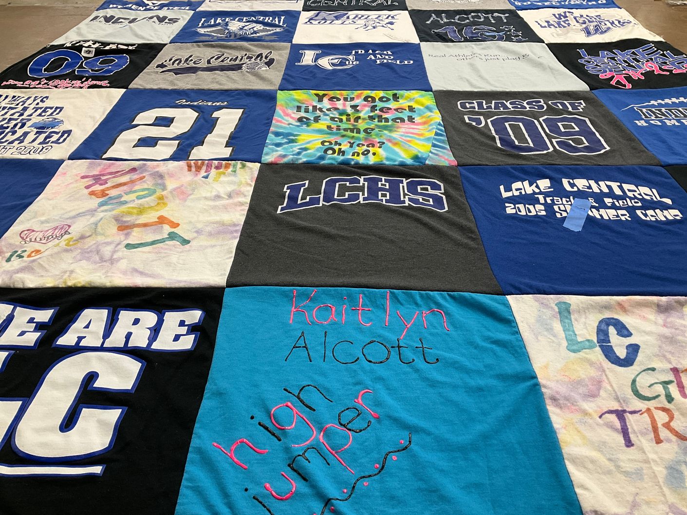 T-shirt quilt from lake central high school by Jennifer from NC