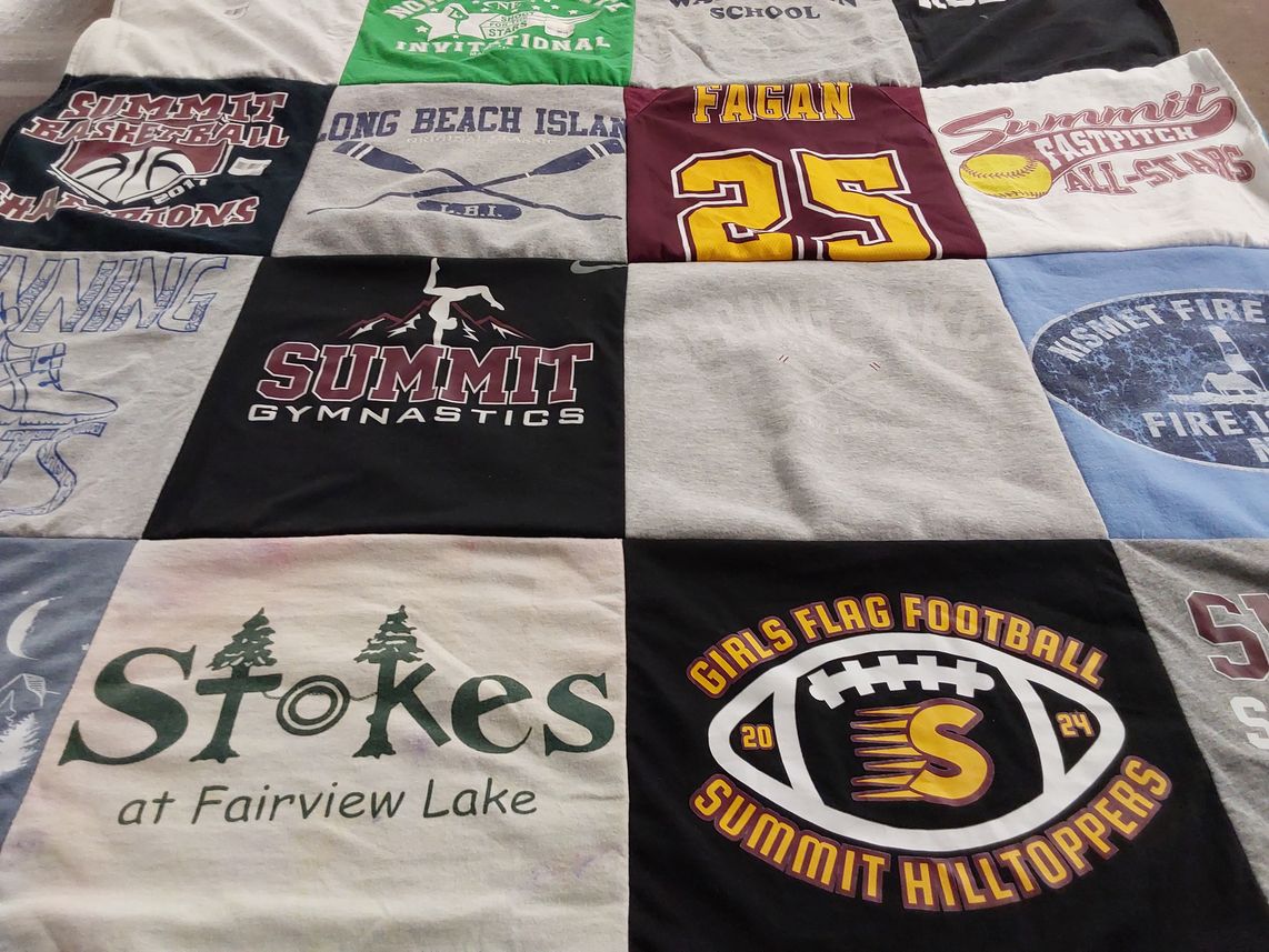 T-shirt quilt featuring summit hilltoppers by Allison from NJ