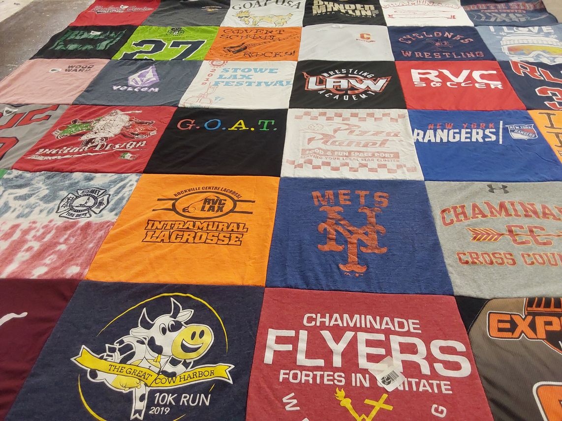 T-shirt quilt featuring new york mets, new york rangers by Daniel from NY