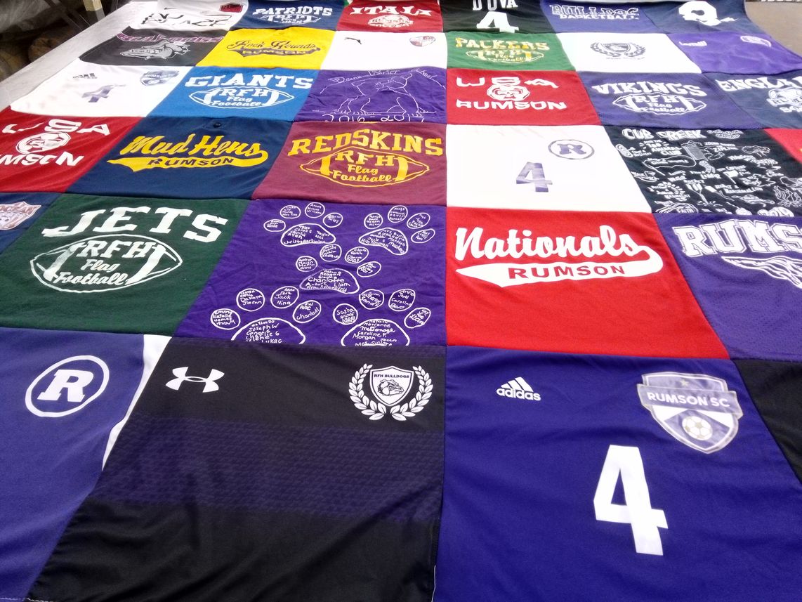 T-shirt quilt featuring rumson sc, rumson football by Tara from NJ