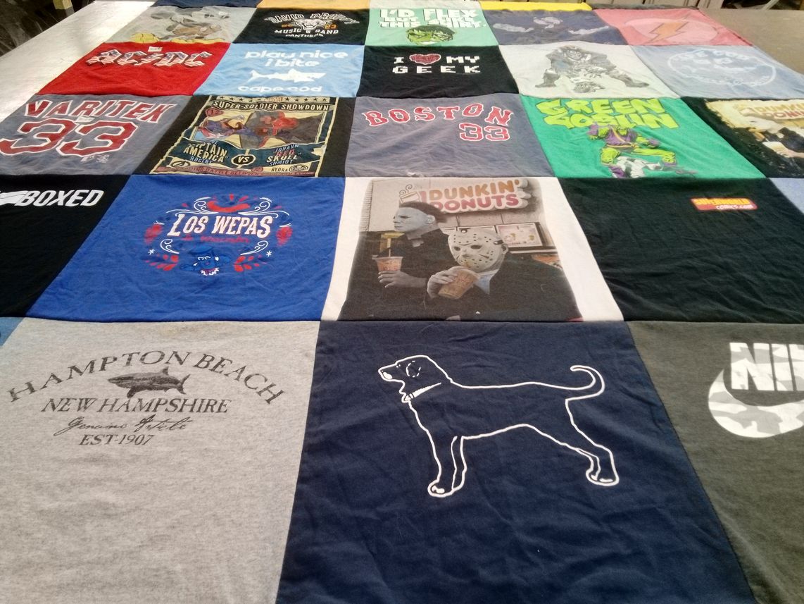 T-shirt quilt featuring boston red sox by Amy from MA