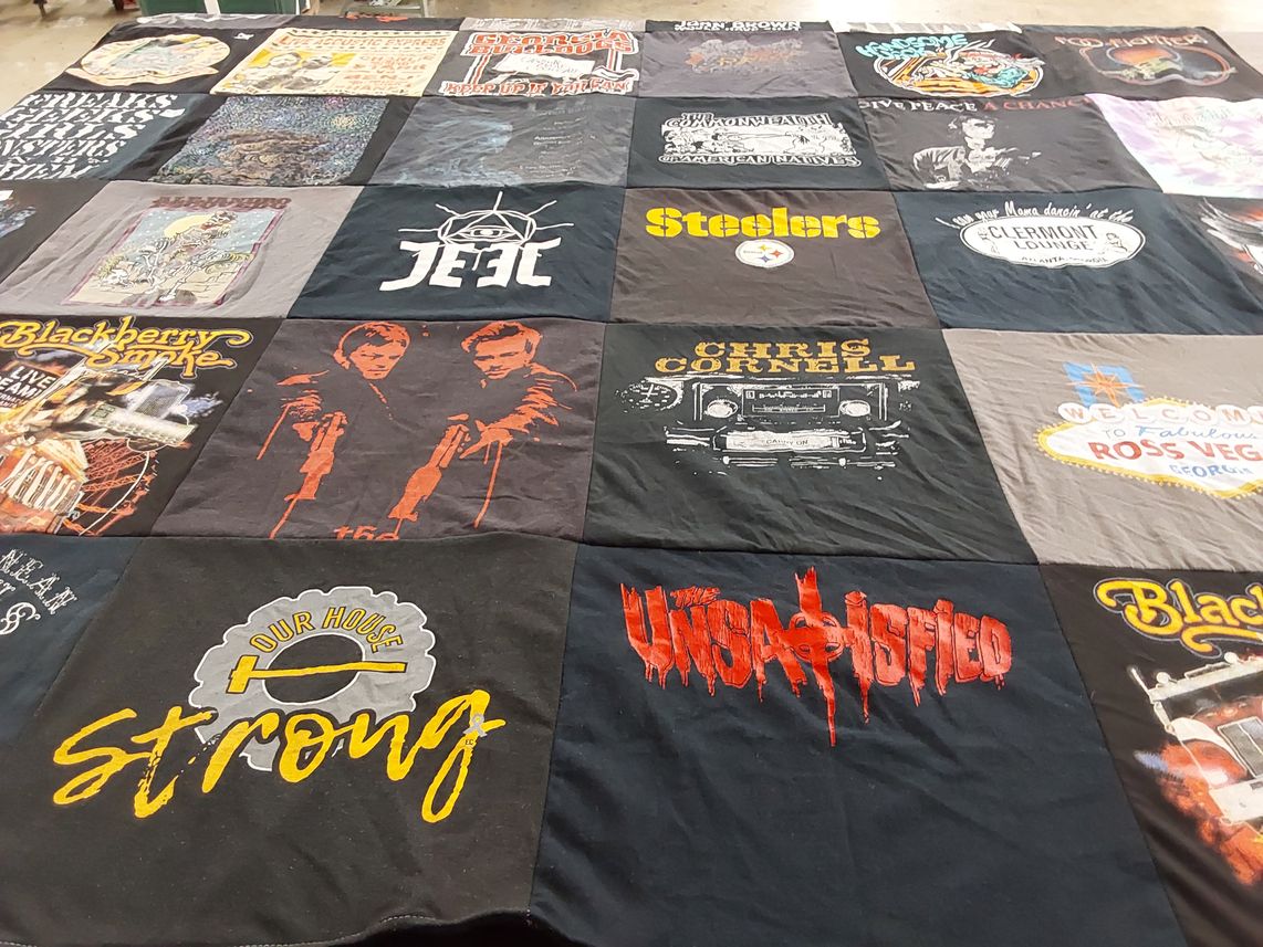 T-shirt quilt featuring pittsburgh steelers by Eric from TN