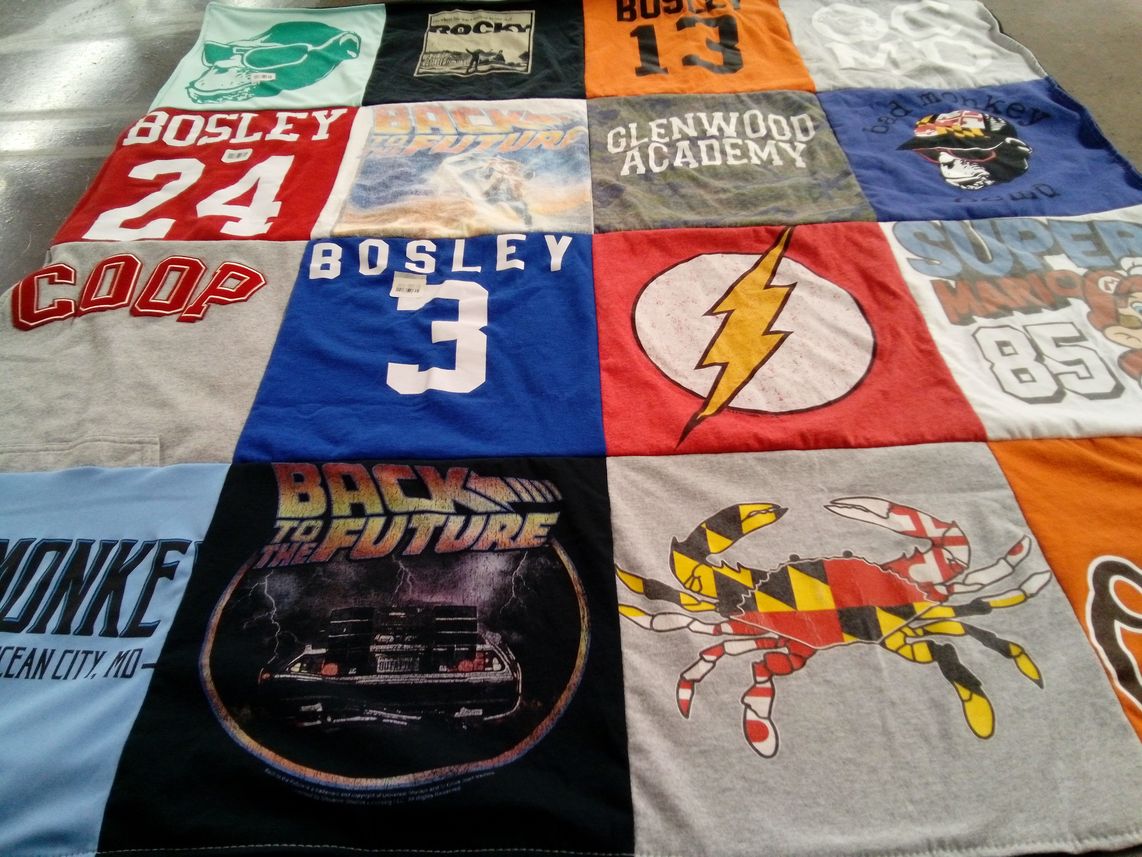 T-shirt quilt from glenwood academy by Wendy from MD