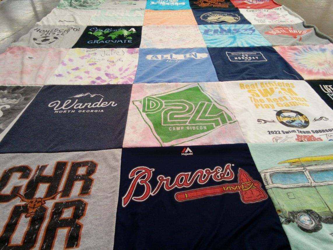 T-shirt quilt featuring atlanta braves by Lanie from GA