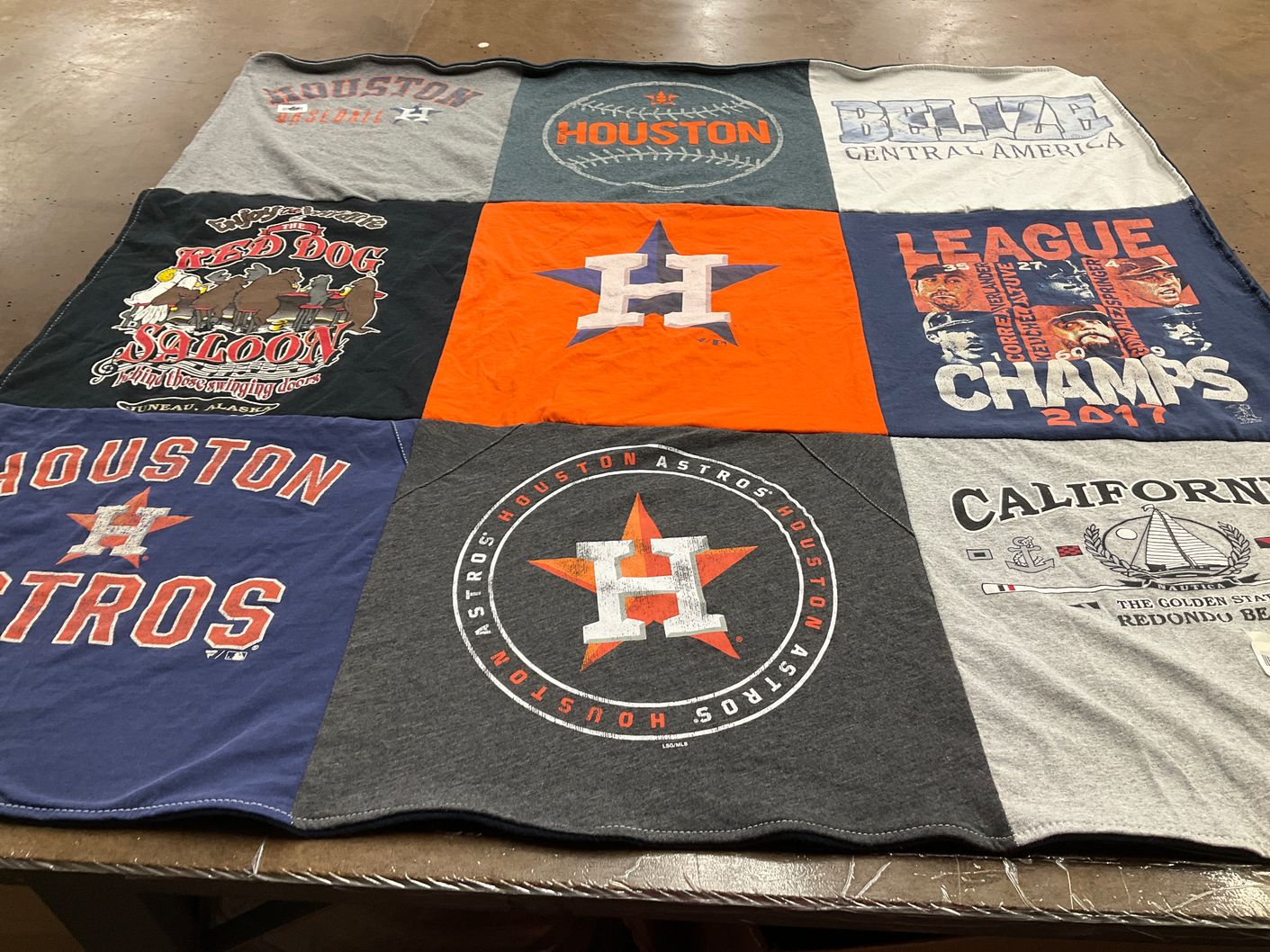 T-shirt quilt featuring houston astros by Jeanna from TX