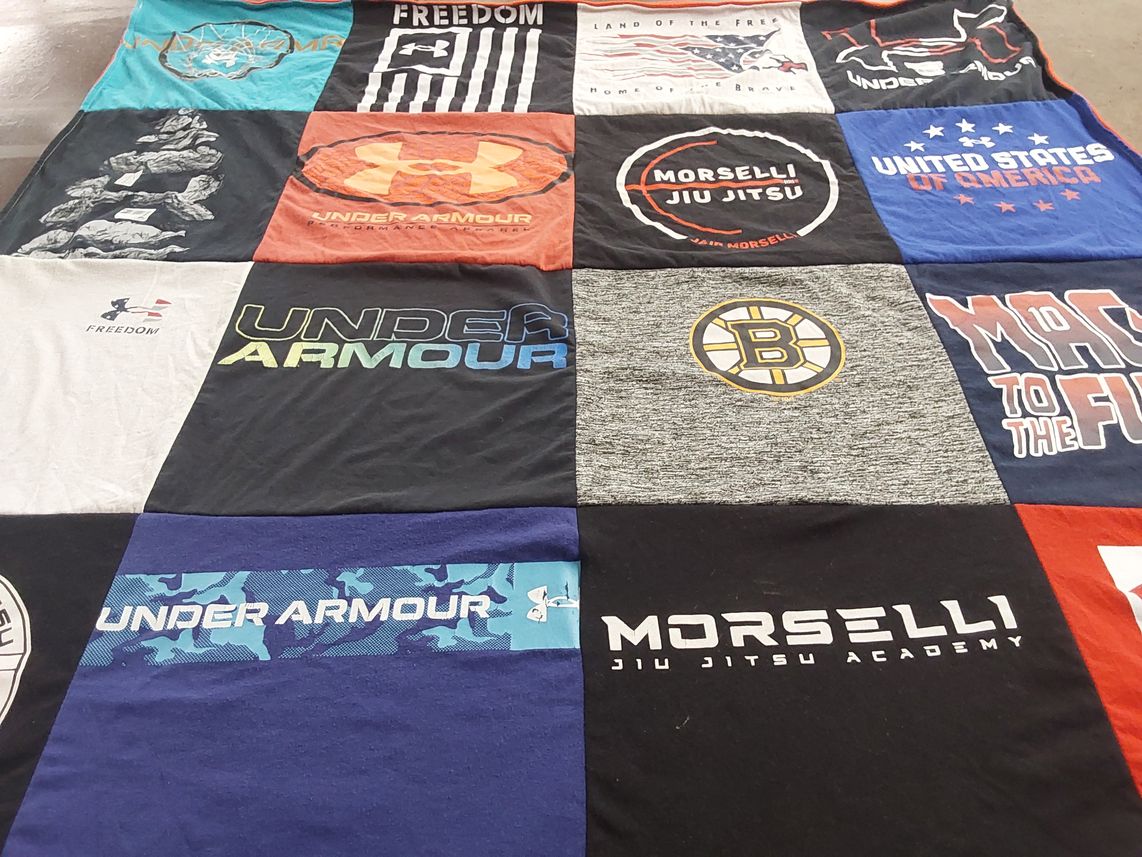 T-shirt quilt featuring boston bruins by Lila from MA