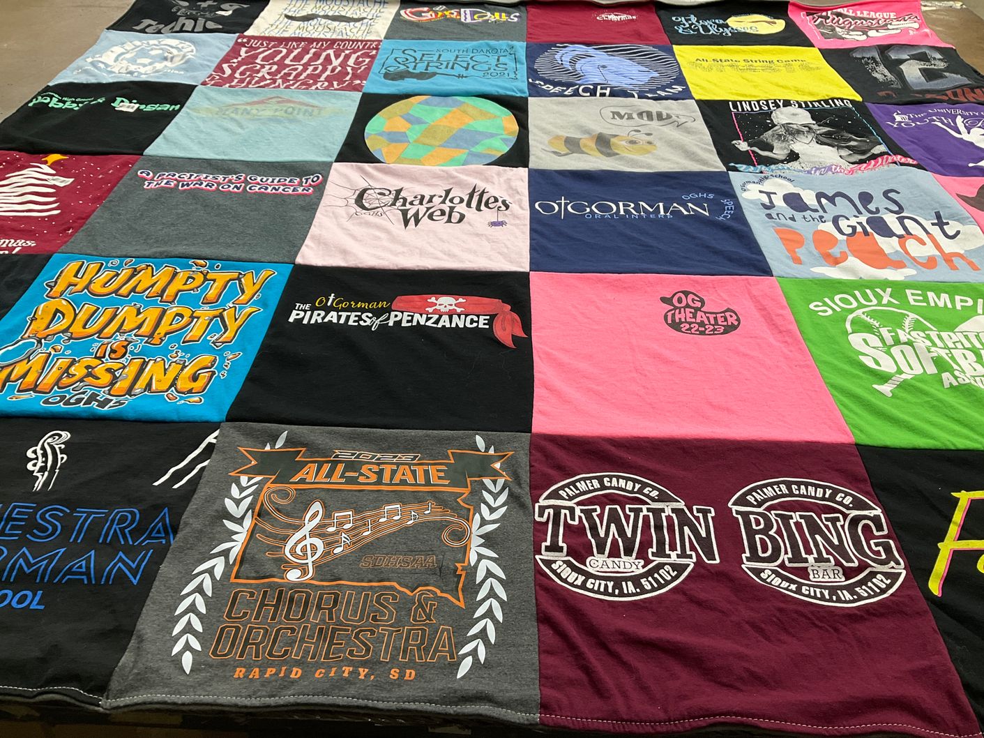 T-shirt quilt from ogorman high school by Nicole from SD