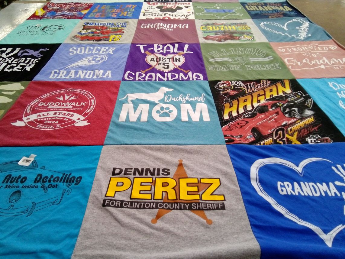 T-shirt quilt from illinois state university by Amy from IL