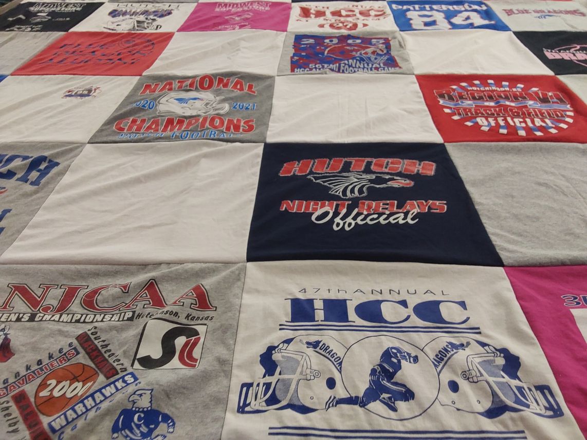 T-shirt quilt featuring hutchinson community college football by My phone from KS