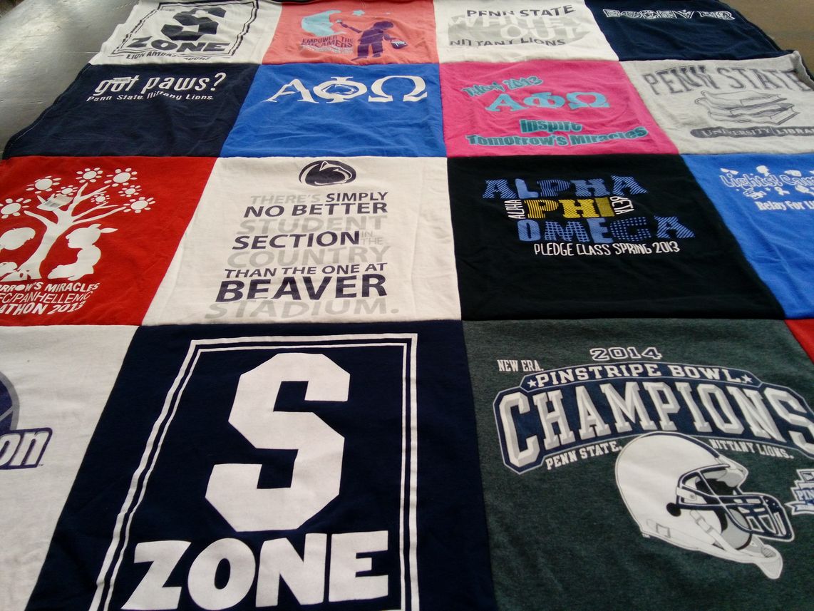 T-shirt quilt featuring penn state nittany lions by Sarah from UT