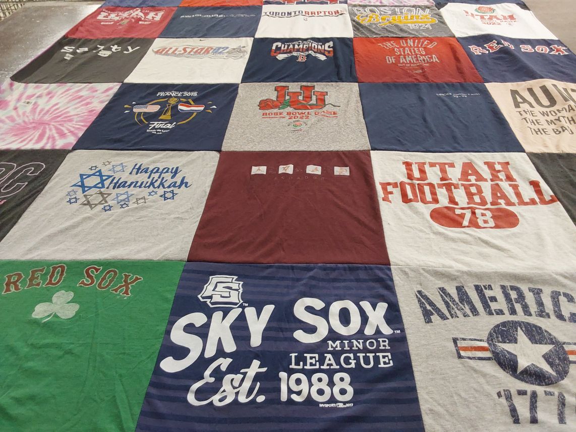 T-shirt quilt featuring utah football by Barbara from CO